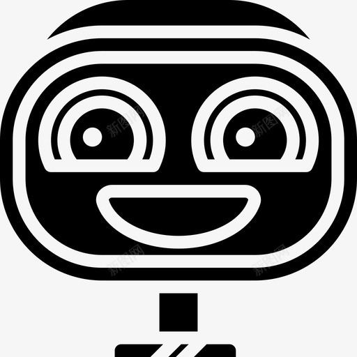 机器人机器人头像实心填充图标svg_新图网 https://ixintu.com 填充 机器人 机器人头像实心