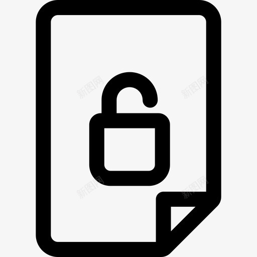 解锁互联网安全37线性图标svg_新图网 https://ixintu.com 互联网安全37 线性 解锁