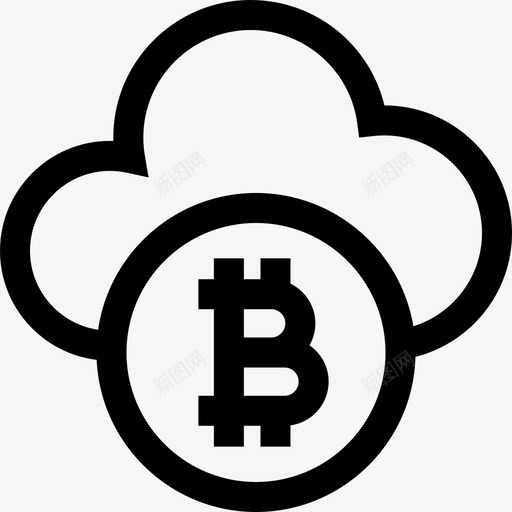 比特币加密货币11线性图标svg_新图网 https://ixintu.com 加密货币11 比特币 线性