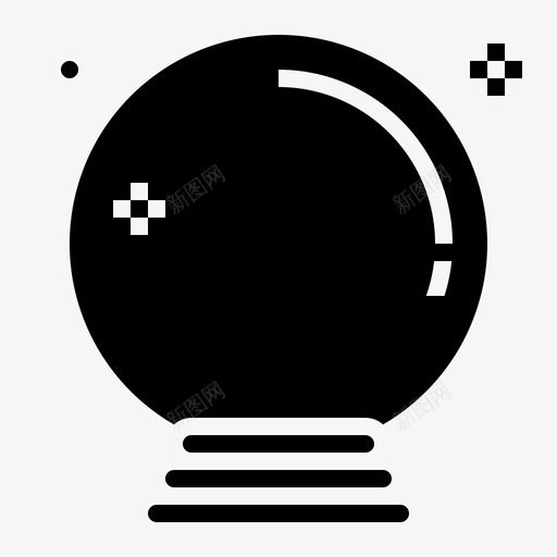 魔法球水晶财富图标svg_新图网 https://ixintu.com 水晶 派对 派对固体 财富 魔法球