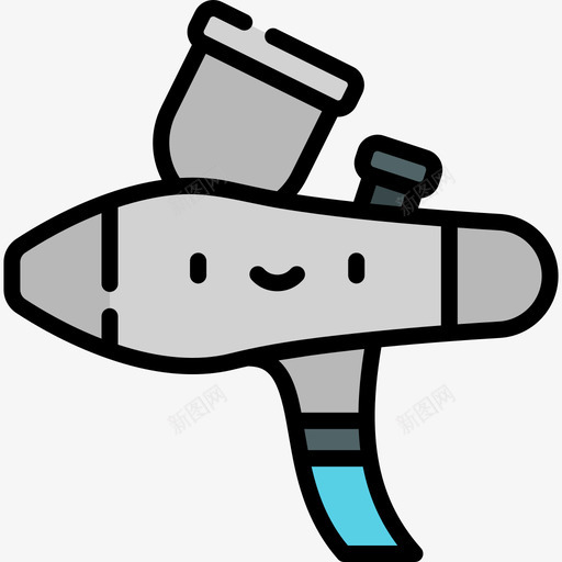 喷枪艺术工作室11线性颜色图标svg_新图网 https://ixintu.com 喷枪 线性颜色 艺术工作室11