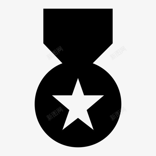明星奖章金牌标签图标svg_新图网 https://ixintu.com 优胜者奖章 响应用户界面UI矢量图标 明星奖章 标签 金牌
