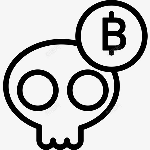 头骨隐型线状图标svg_新图网 https://ixintu.com 头骨 线状 隐型