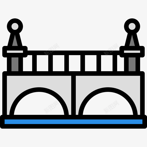 桥景观43线性颜色图标svg_新图网 https://ixintu.com 景观43 桥 线性颜色