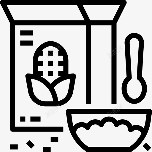 麦片面包房46直列图标svg_新图网 https://ixintu.com 直列 面包房46 麦片