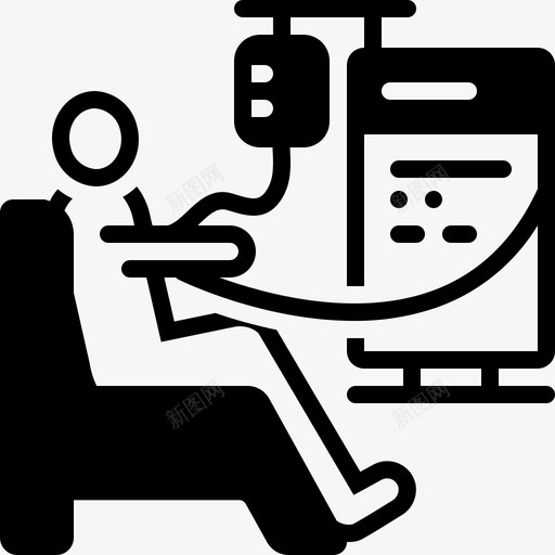 透析血液透析肾脏图标svg_新图网 https://ixintu.com 医疗 治疗 肾脏 血液透析 透析