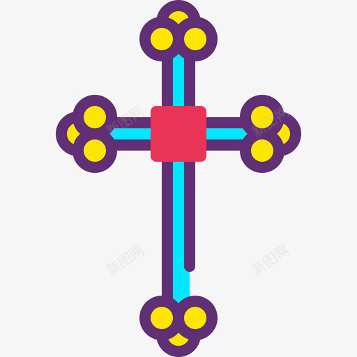 十字架假日36附魔图标svg_新图网 https://ixintu.com 假日36 十字架 附魔