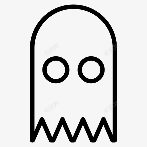 鬼经典游戏图标svg_新图网 https://ixintu.com gost 吃豆人 游戏 游戏瘦 经典 鬼