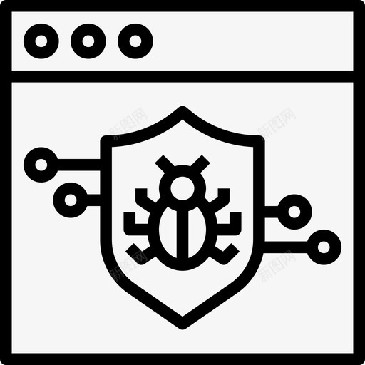 防病毒网络安全5线性图标svg_新图网 https://ixintu.com 线性 网络安全5 防病毒