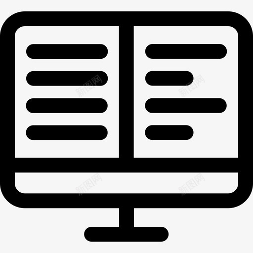 电子书学习38线性图标svg_新图网 https://ixintu.com 学习38 电子书 线性