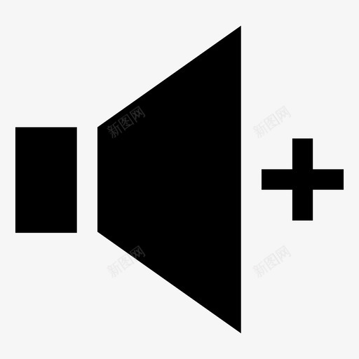 高音量添加扬声器音频增加图标svg_新图网 https://ixintu.com 响应用户界面UI矢量图标 添加扬声器 音量增加 音频增加 高声音 高音量