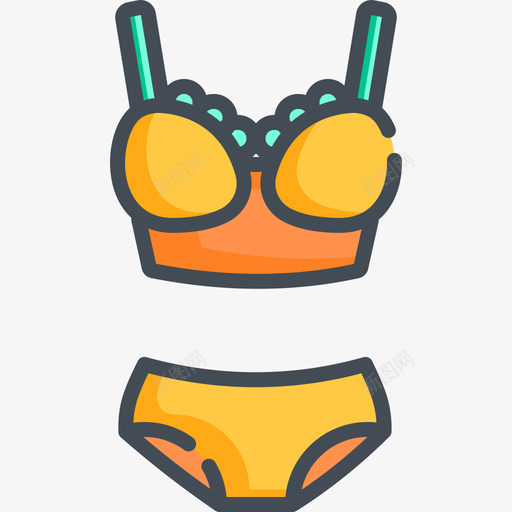 内衣夏装4双色图标svg_新图网 https://ixintu.com 内衣 双色 夏装4