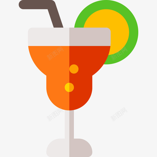 鸡尾酒旅行应用程序14扁平图标svg_新图网 https://ixintu.com 扁平 旅行应用程序14 鸡尾酒