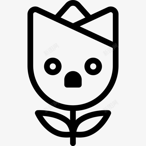 震惊睡眠表情情绪图标svg_新图网 https://ixintu.com 情绪 感觉 花 表情 郁金香 郁金香表情线 震惊睡眠
