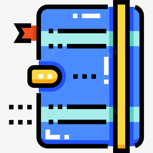 笔记本笔记任务7线条颜色图标svg_新图网 https://ixintu.com 笔记任务7 笔记本 线条颜色