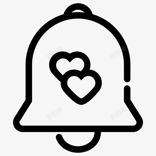 婚礼铃情侣浪漫图标svg_新图网 https://ixintu.com 婚礼铃 情侣 浪漫