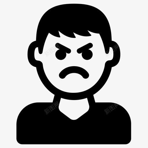 愤怒情绪化冒犯图标svg_新图网 https://ixintu.com 冒犯 情绪化 情绪化的人 愤怒