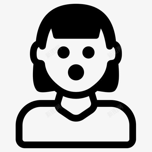 惊讶激动震惊图标svg_新图网 https://ixintu.com 哇 情绪化的人 惊讶 激动 震惊