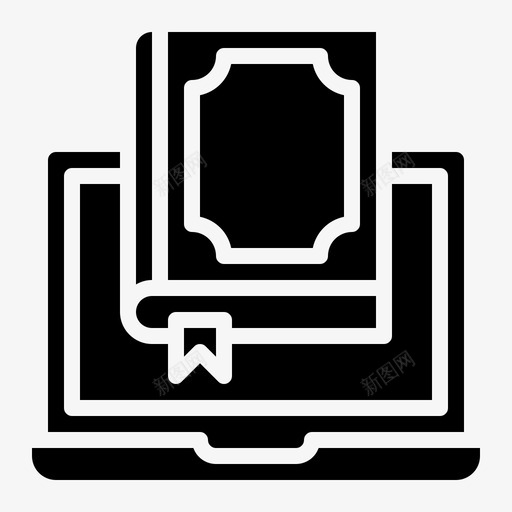 数字图书馆书籍电子书图标svg_新图网 https://ixintu.com 书籍 在线 多媒体 数字图书馆 电子书