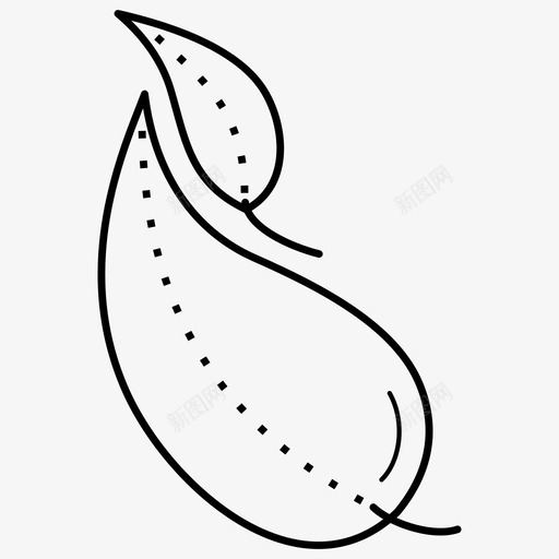 叶形环保有趣图标svg_新图网 https://ixintu.com 叶形设计 有趣 环保 绿色