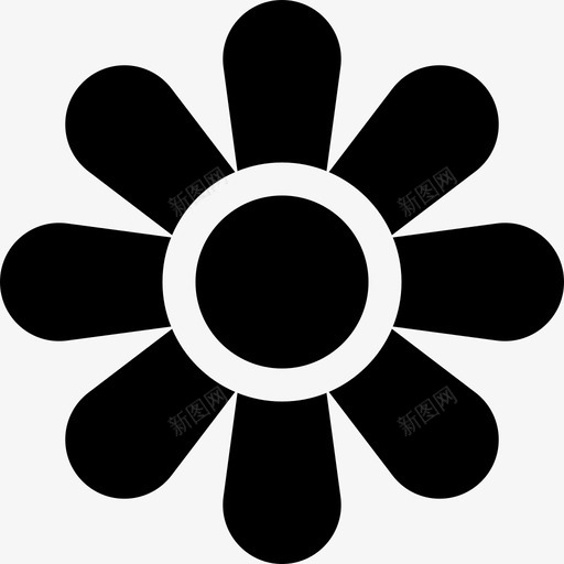 花瓣园艺28填充图标svg_新图网 https://ixintu.com 园艺28 填充 花瓣