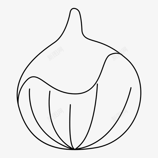 洋葱食物素食图标svg_新图网 https://ixintu.com 洋葱 素食 蔬菜 食物