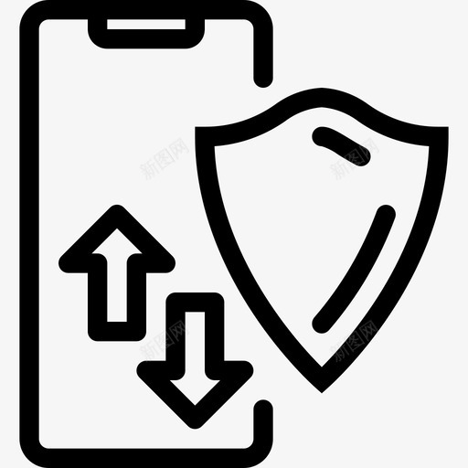 移动交易保护支付保护图标svg_新图网 https://ixintu.com 保护 安全 支付 移动交易保护 移动应用