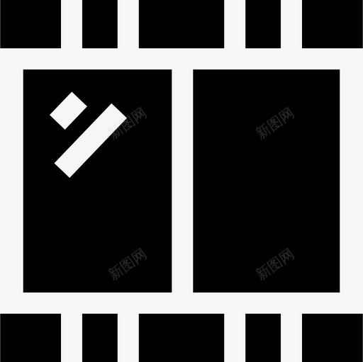 窗户床和早餐17满的图标svg_新图网 https://ixintu.com 床和早餐17 满的 窗户