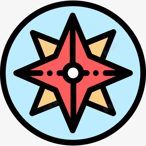 Windrose位置38线性颜色图标svg_新图网 https://ixintu.com Windrose 位置38 线性颜色