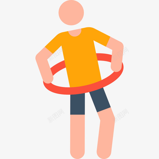 呼啦圈健身65彩色图标svg_新图网 https://ixintu.com 健身65 呼啦圈 彩色