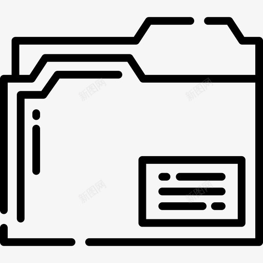 文件夹介质技术14线性图标svg_新图网 https://ixintu.com 介质技术14 文件夹 线性