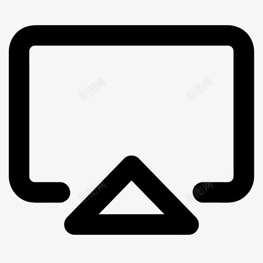 airplaydisplaymirror图标svg_新图网 https://ixintu.com airplay display mirror monitor stream 各种尺寸的基本图标
