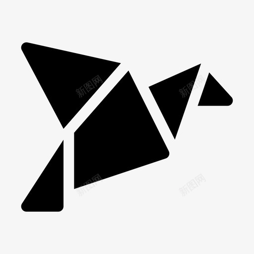 折纸鸟工艺品图标svg_新图网 https://ixintu.com 工艺品 折纸 纸 鸟