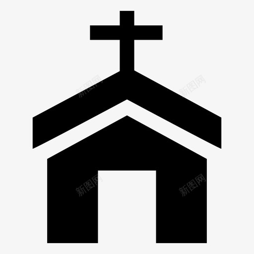 教堂圣地耶稣图标svg_新图网 https://ixintu.com 响应用户界面矢量图标 圣地 崇拜 教堂 神圣建筑 耶稣