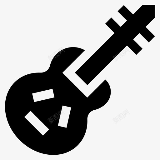 电吉他音乐和乐器13填充图标svg_新图网 https://ixintu.com 填充 电吉他 音乐和乐器13