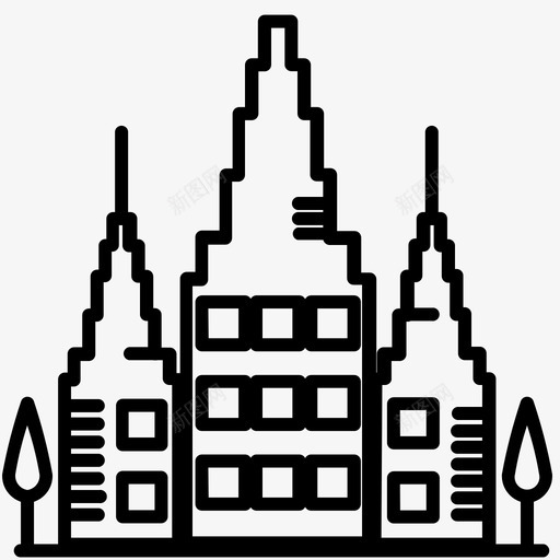 文化艺术楼厂房大型建筑图标svg_新图网 https://ixintu.com 办公楼 厂房 大型建筑 文化艺术楼 营销办公室