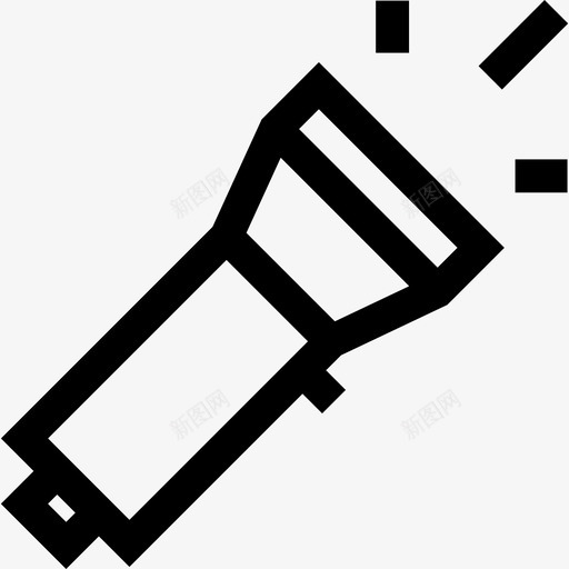 手电筒野营67直线型图标svg_新图网 https://ixintu.com 手电筒 直线型 野营67