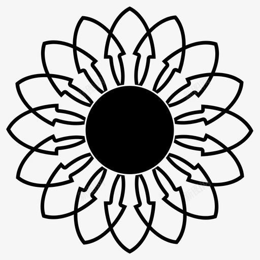 太阳花朵曼陀罗图标svg_新图网 https://ixintu.com 太阳 太阳和花朵 曼陀罗 花朵 阳光