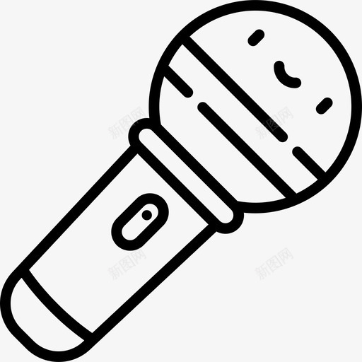 麦克风音乐商店8线性图标svg_新图网 https://ixintu.com 线性 音乐商店8 麦克风