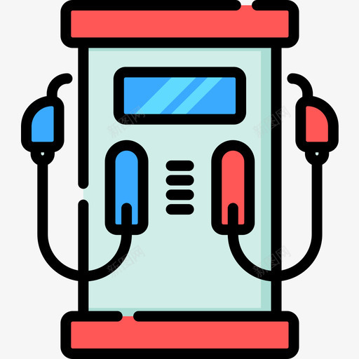 加油站服务区线颜色图标svg_新图网 https://ixintu.com 加油站 服务区 线颜色