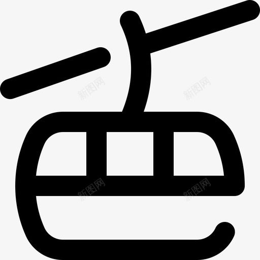 缆车车厢行程135轮廓图标svg_新图网 https://ixintu.com 缆车车厢 行程135 轮廓