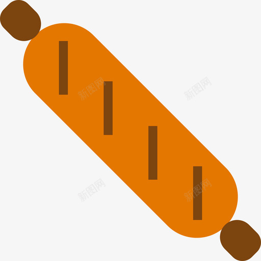 香肠食品100扁平图标svg_新图网 https://ixintu.com 扁平 食品100 香肠