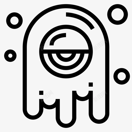 怪兽鬼魂四氟乙烯图标svg_新图网 https://ixintu.com 四氟乙烯 怪兽 飞碟 鬼怪 鬼魂