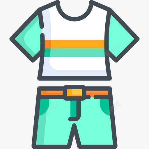 衣服夏装4双色图标svg_新图网 https://ixintu.com 双色 夏装4 衣服