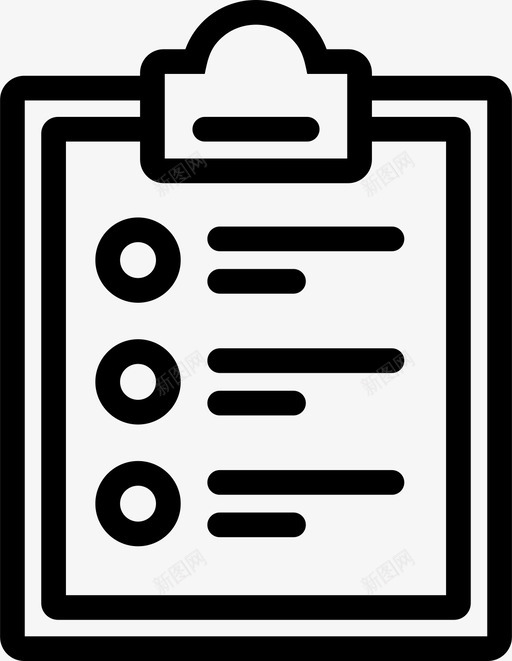 清单剪贴板纸张图标svg_新图网 https://ixintu.com 剪贴板 清单 纸张 计划