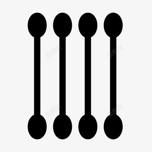 棉签芽耳垢图标svg_新图网 https://ixintu.com 棉签 棒 耳垢 芽