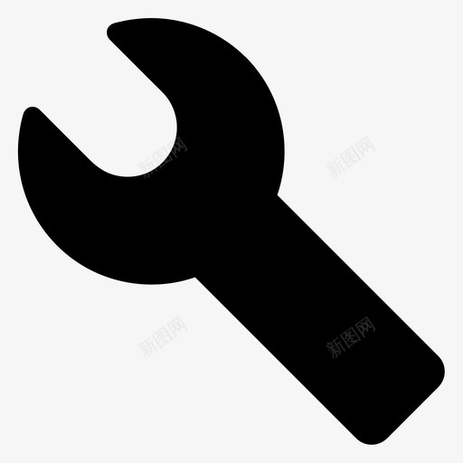 扳手构造硬件图标svg_新图网 https://ixintu.com 基本图标所有尺寸 工具 扳手 构造 硬件 维修