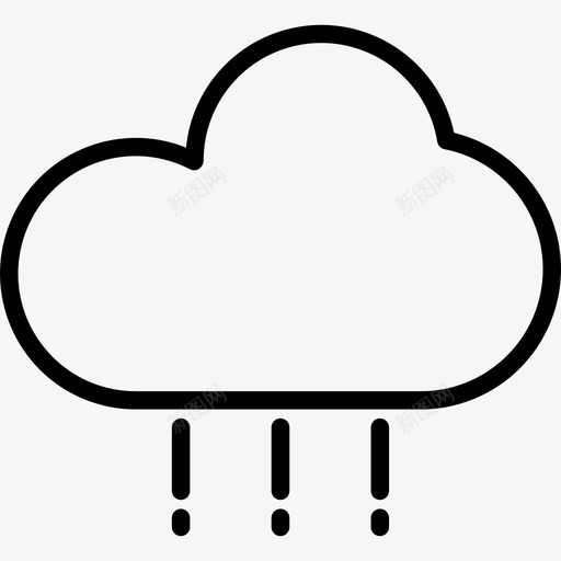 雨125号天气线性图标svg_新图网 https://ixintu.com 125号天气 线性 雨