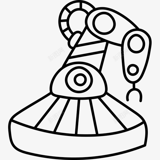 手臂机器人32黑色图标svg_新图网 https://ixintu.com 手臂 机器人32 黑色