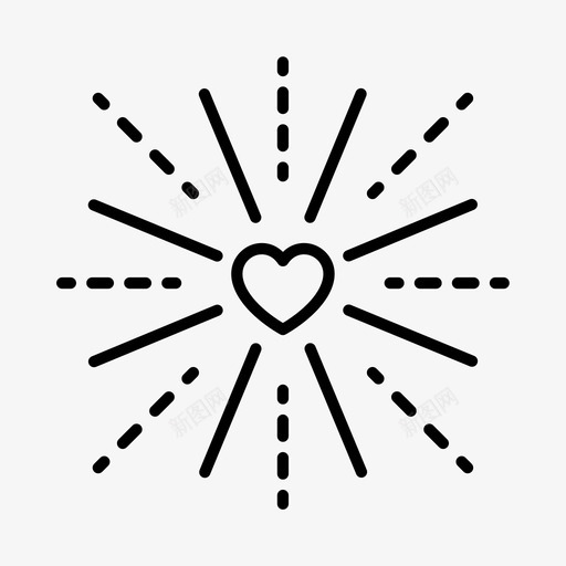 烟花丘比特约会图标svg_新图网 https://ixintu.com 丘比特 情人节 烟花 爱情 约会